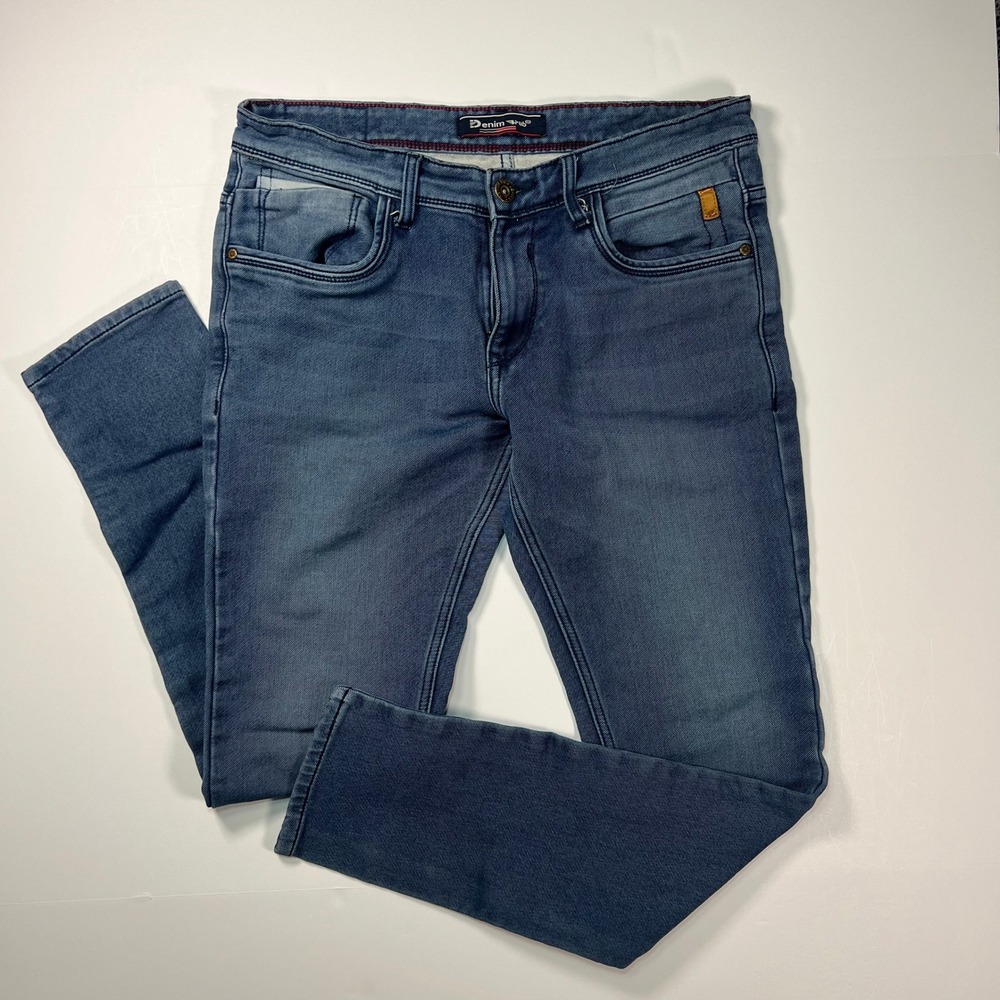 Denim Hub Narrow Fashion Jeans Mens 36 Blue Slim Tapered Medium Wash Pants